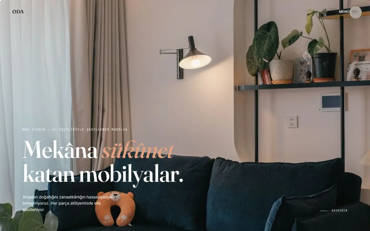 ODA Studio web sitesi ekran görüntüsü
