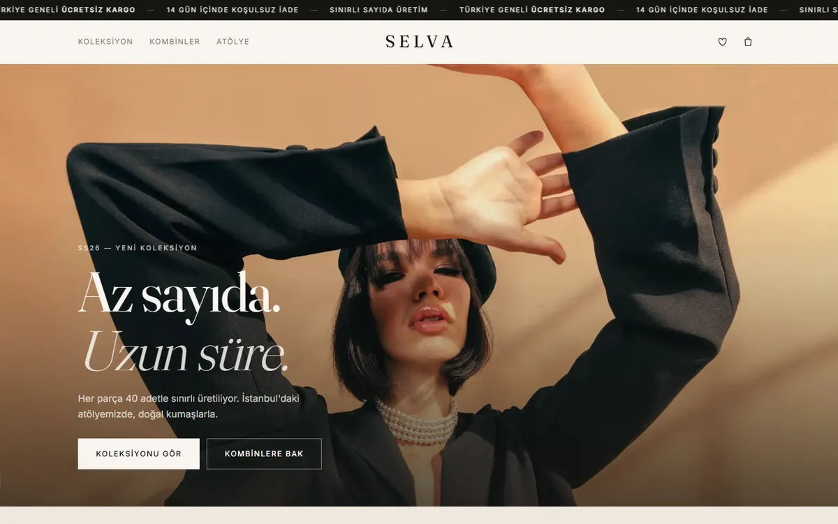 SELVA web sitesi ekran görüntüsü